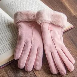 Рукавички жіночі теплі Friend Only Fashion Gloves рожеві - мініатюра 3