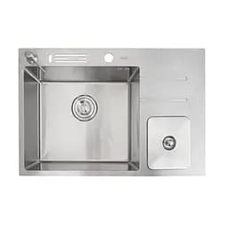 Кухонна мийка з нержавіючої сталі з вбудованим смітником Nett NSM-7047, Нержавіюча сталь