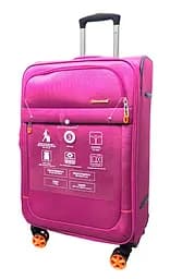 Валіза середня Snowball 48203 жаккард-поліестер М Рожевий