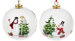 Набір керамічних куль Сніговики 4 штуки Bona 10х10х11.5 см dec0008436 - мініатюра 2