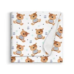 Пелюшки фланелеві Cosas Teddy Bear 100x120 см, бежеві - мініатюра 2