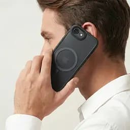 Чехол для Apple iPhone 16e/17e, Uniq MagCase, черный, противоударный, панель-накладка с MagSafe, ударопрочный TPU+PC, с магнитом MagSafe, поддержка полноценной беспроводной зарядки, ArmorStandart (ARM83870) - мініатюра 5