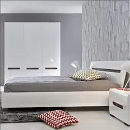 Комплект модульний в спальню ВМК Ацтека Білий/Білий глянець (GRB-1622)