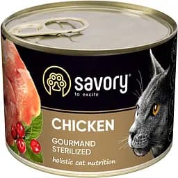 Влажный корм Savory для стерилизованных кошек с курицей 200 г