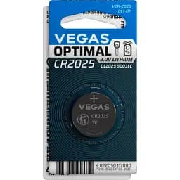 Первичный элемент питания Vegas Optimal CR2025 lithium 1 шт. (VСR-2025BL1-OP)