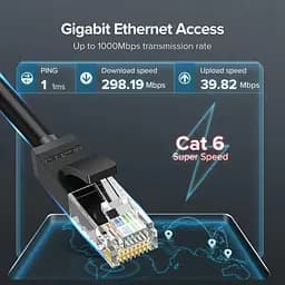 Високошвидкісний інтернет кабель UGREEN NW102 Cat6 Ethernet Lan мережевий шнур патч-корд RJ45 0.5 м (50172) - мініатюра 5