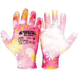 Рукавички робочі захисні Mastertool поліуретанові айстри 9" (в упаковці 12 шт.)