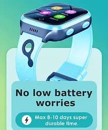 Дитячий смарт годинник Lemfo M14D з GPS, сім картою, HD камерою, прослушкою, акумулятором 1000 мАг та роботою до 7 днів Синій - мініатюра 9