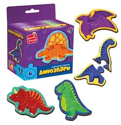 Гра розвиваюча, пазли магнітні Динозаври