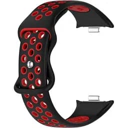 Ремінець DK CDK для Xiaomi Mi Smart Band 9 Pro Silicone Sport Band Nike (017600) (black / red)