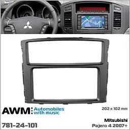 Перехідна рамка для автомобіля Mitsubishi Pajero 4 AWM 781-24-101 - мініатюра 2