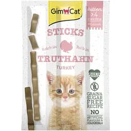 Лакомство для котят GimCat Kitten Sticks с индейкой и кальцием, 9 г