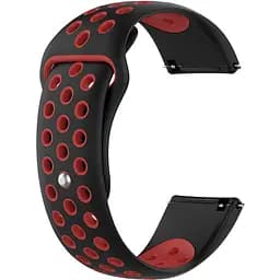 Ремінець Boorui для годинника 22 мм Nike design чорний з червоним (з кнопкою)