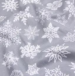 Простирадло Cosas на резинці 90х200х25 snowflakes cs2, сірий (SnowflakesWhiteGrey_90x200x25) - мініатюра 4