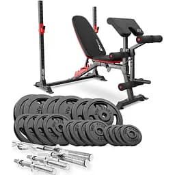 Набір Hop-Sport Strong 146кг з лавкою HS-1095