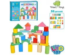 Конструктор деревянный Limo Toy Строительные блоки Городок 50 дет.