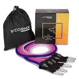 Набір трубчастих еспандерів Cornix 5 шт. 4.5-13.6 кг XR-0258 - мініатюра 3