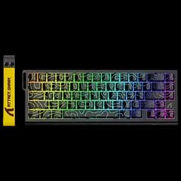 Игровая магнитная клавиатура ATTACK SHARK X68 HE,RGB,Rapid Trigger, Черный с линиями