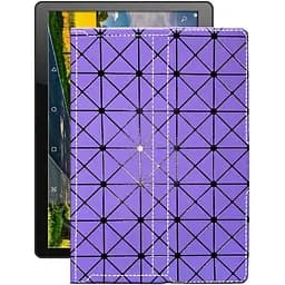 Чохол StatusCASE з екошкіри для планшету Hoozo X1001 Full HD Фіолетовий ромб