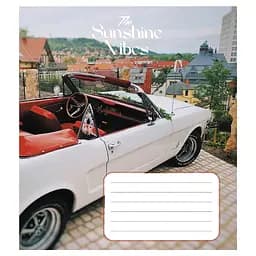 Зошит учнівський "Ретро авто" Leader 024-550139K-2 в клітинку, 24 аркуші