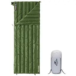 Спальний мішок з натуральним пухом Naturehike CWM295 CNK2300SD013, зелений