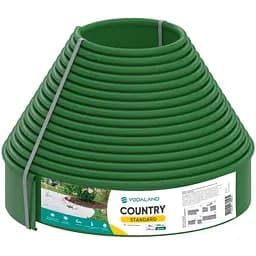 Бордюр садовый Vodaland Country Standard H100 пластиковый 15 м зеленый (82952-15-GN)