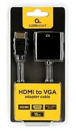 Перехідник Cablexpert HDMI - VGA 0.15м Black (A-HDMI-VGA-04) - мініатюра 3