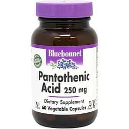 Вітаміни та мінерали Bluebonnet Nutrition Pantothenic Acid 250 mg, 60 вегакапсул