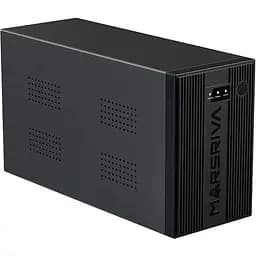 ДБЖ Marsriva MR-UF1000, 1000ВА/600Вт, Line-Interactive, LED version, 3хSchuko, 2x12V/9Ah - мініатюра 2