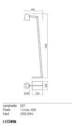 Торшер Redo MINGO LAMP 1X42W E27 BLACK (4.1.1) 01-1557 - мініатюра 3