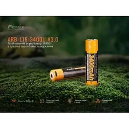 Акумулятор Fenix 18650 (3400 mAh) Type-C V3.0 - мініатюра 10
