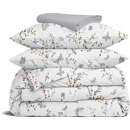 Комплект постільної білизни Cosas Midsummer CS1 Євро сірий (ButterfliesGreyFlowers_52Grey_200)