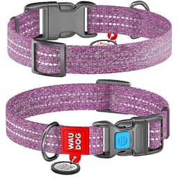 Ошейник для собак Waudog Glamour кожаный с QR паспортом, без украшений, XS, Ш 12 мм, Дл 21-29 см (4820152560735)