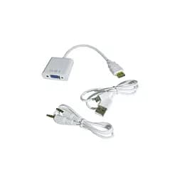 Перехідник HDMI M to VGA F (з кабелями аудіо і живлення від USB) ST-Lab (U-990 white) - мініатюра 4