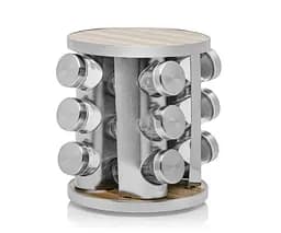 Органайзер набор для специй на вращающейся подставке Edenberg EB-18001 12 емкостей для хранения специй Серый