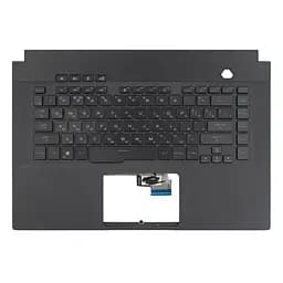 Верхня кришка для Asus ROG GU502GV GX502GV, RU/UA, (Чорний, топкейс+клавіатура, 20pin підсвічування, Оригінал)