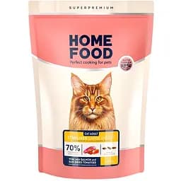 Сухой корм для стерилизованных кошек Home Food для больших пород телятина с лососем и вялеными томатами 1.6 кг