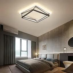 Стельовий світильник Square у чорно-білому каркасі | Арт. S 20-500*500 BK+WT | Line F