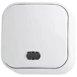 Вимикач HOROZ ELECTRIC Eva 1-й накладний з підсвіткою білий