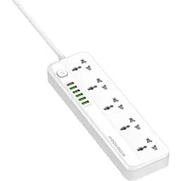 Сетевой фильтр-удлинитель Prologix Premium PRSC5614W 5 розеток 6 USB AUTO ID 2 м