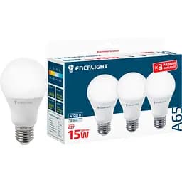 Світлодіодна лампа Enerlight A60, 15W, 4100K, E27, 3 шт. (A60E2715SMDNFRХ3)