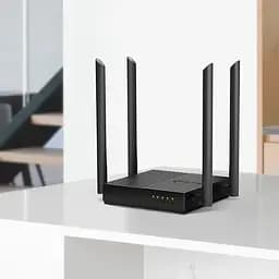 Маршрутизатор TP-Link Archer C64 WiFi5 AC1200 1 Гбіт/с дводіапазонний Чорний - мініатюра 6