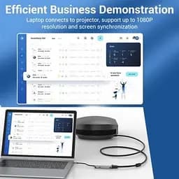 Концентратор Vention USB3.1 Type-C --> HDMI/VGA/USB 3.0/PD 100W Hub 4-in-1 (TOAHB) - мініатюра 8
