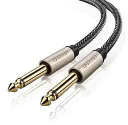 Аудіокабель UGREEN AV128 6.5mm Male to Male Audio Cable Gray 2m(UGR-10638)