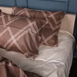 Комплект постільної білизни MirSon Сатин Brown Geometry 2x143x210 см (2200011123226) - мініатюра 4