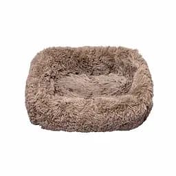 Лежак плюшевий для собак Milord PONCHIK XL 95x70x2 см (коричневий)