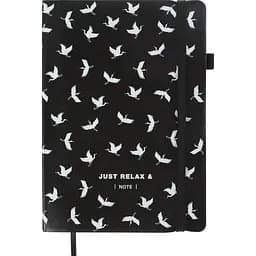 Блокнот деловой Buromax Relax А5 96 л. в точку обложка искусственная кожа черный (BM.295301-01)