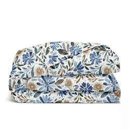 Комплект постільної білизни Cosas California flowers Євро синій (FlowersWashBlueWhite_104Ashmint_200) - мініатюра 6