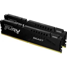 Модуль пам'яті для комп'ютера DDR5 16GB (2x8GB) 6000 MHz Beast Black EXPO Kingston Fury (ex.HyperX) (KF560C30BBEK2-16) - мініатюра 2
