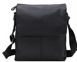 Сумка чоловіча з натуральної шкіри Tiding Bag чорна (SA25F-8871A)